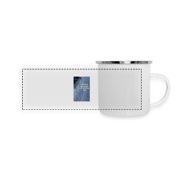 Hundeurin im Winterwunderland - Panorama Emaille-Tasse - Weiß - Vorne