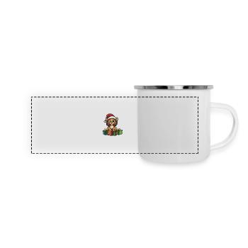 Cadeaux de bande dessinée de Noël Lion - Mug panoramique émaillé - blanc - Devant