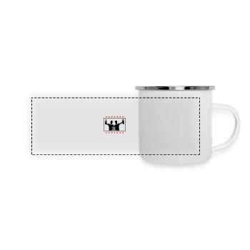 Junggesellenabschied Party Team - Panorama Emaille-Tasse - Weiß - Vorne