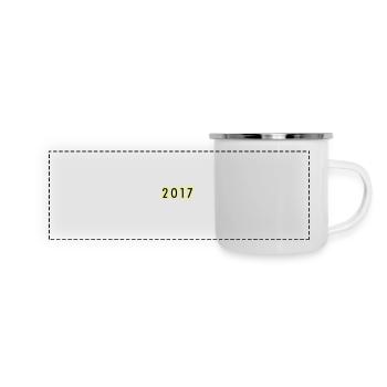 2017 Jahr Geburtstag - Panorama Emaille-Tasse - Weiß - Vorne