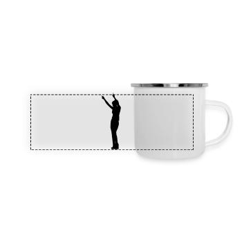 Singer and Dancer Silhouette vector design - Panoramic Camper Mug - white - Front