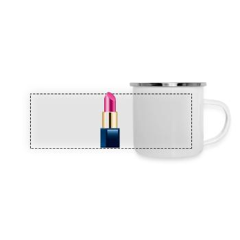 Smiley Lipstick - Panoramic Camper Mug - white - Front