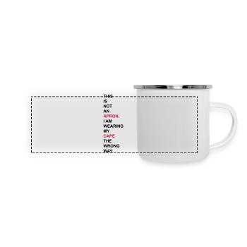 Tablier - Mug panoramique émaillé - blanc - Devant