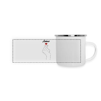 AMOR - Mug panoramique émaillé - blanc - Devant
