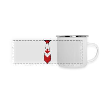 Canada Tie – Flaggendesign - Panorama Emaille-Tasse - Weiß - Vorne