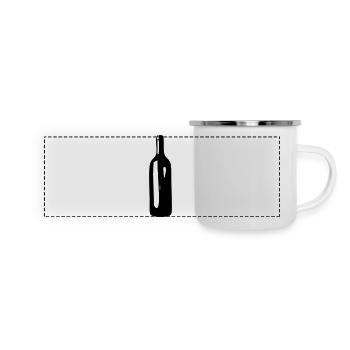flasche2 - Panorama Emaille-Tasse - Weiß - Vorne