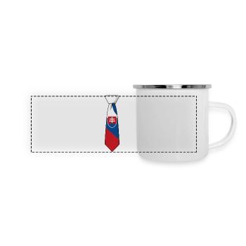 Slovenia Tie – Flaggendesign - Panorama Emaille-Tasse - Weiß - Vorne