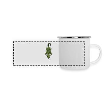 kroko 84 - Panorama Emaille-Tasse - Weiß - Vorne
