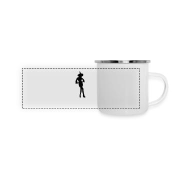 Hexe Sexy Hexe / Witch / Halloween - Panorama Emaille-Tasse - Weiß - Vorne