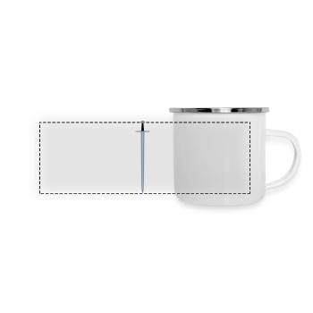 Schwert - Panorama Emaille-Tasse - Weiß - Vorne