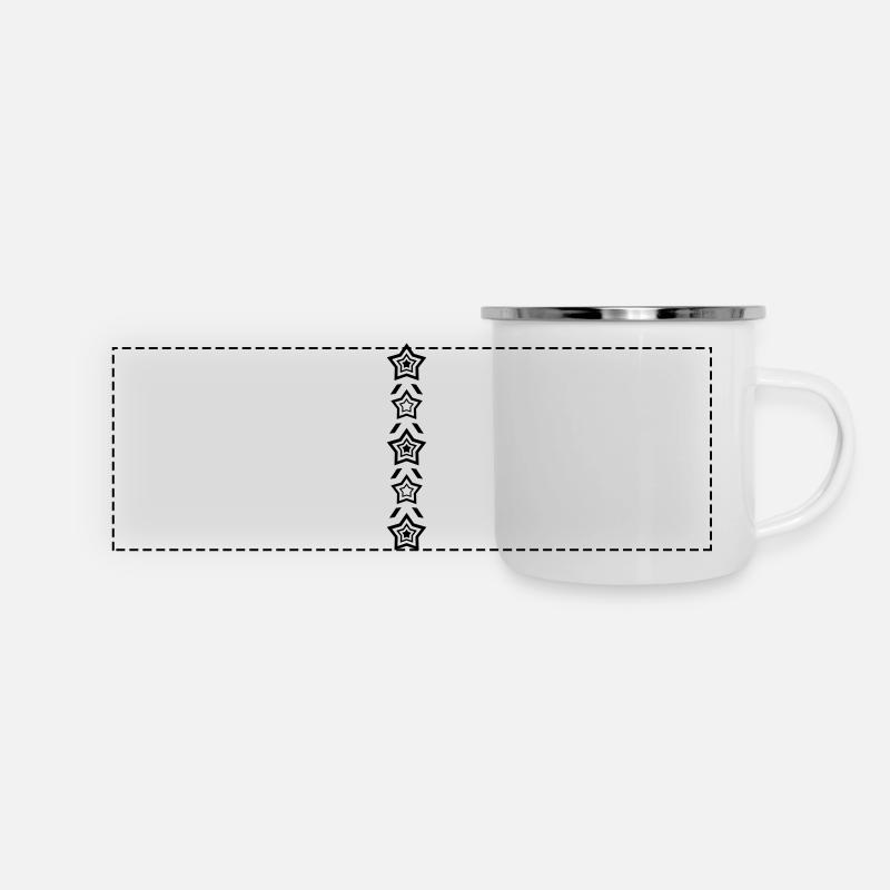 Row of stars - Panoramic Camper Mug - white