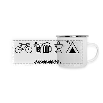 summer. - Panorama Emaille-Tasse - Weiß - Vorne