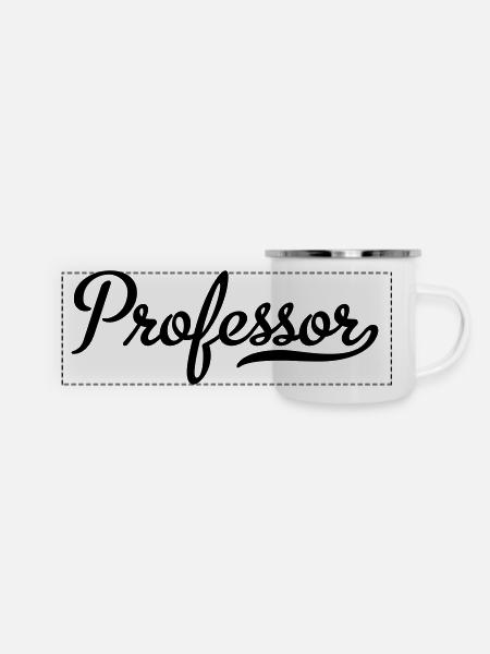 Professor - Panorama Emaille-Tasse - Weiß