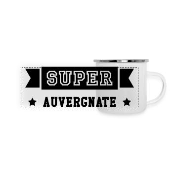 Auvergne / Auvergnat / Auvergnate / Région France - Mug panoramique émaillé - blanc - Devant