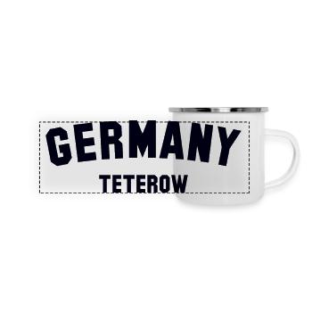 Teterow (en anglais seulement) - Mug panoramique émaillé - blanc - Devant