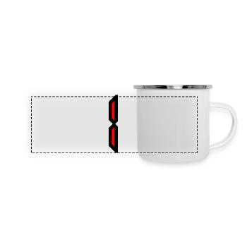 1. 1 JAHR. 1-JÄHRIGES JUBILÄUM. GEBURTSTAG 1 JAHR. EINS - Panorama Emaille-Tasse - Weiß - Vorne