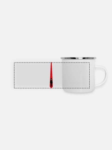 krawatte - Panorama Emaille-Tasse - Weiß