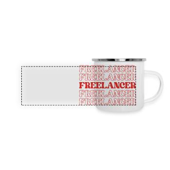 Freelancer Independent Worker Self-employed - Panoramic Camper Mug - white - Front