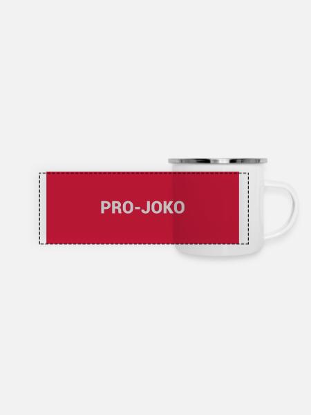 Joko W - Panorama Emaille-Tasse - Weiß