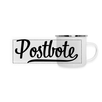 Postbote - Panorama Emaille-Tasse - Weiß - Vorne