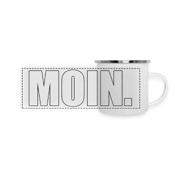MOIN - Panorama Emaille-Tasse - Weiß - Vorne
