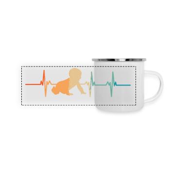 Baby's heartbeat - Panoramic Camper Mug - white - Front