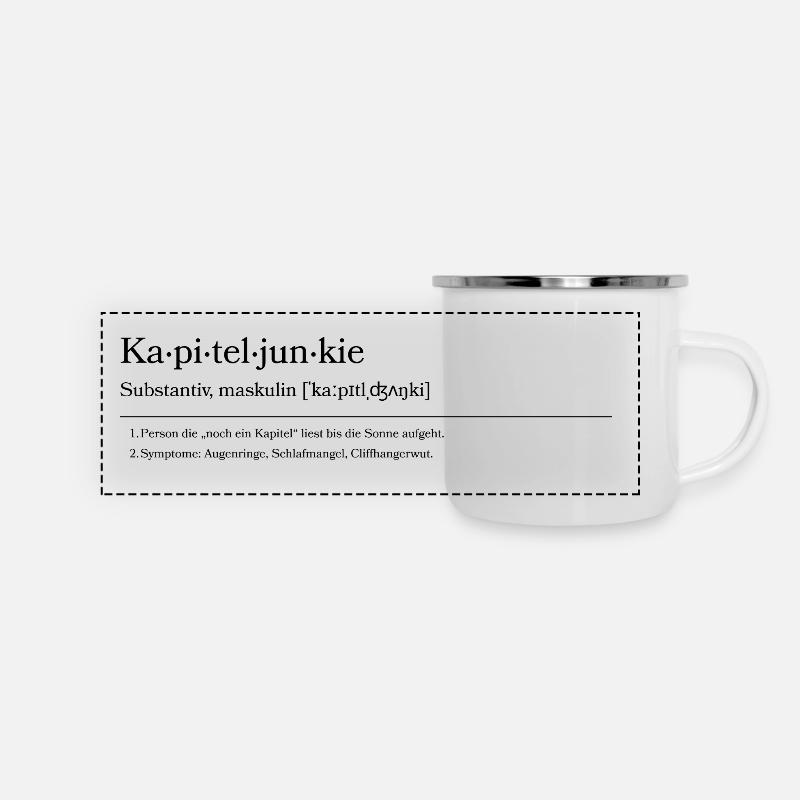 Kapiteljunkie - Panorama Emaille-Tasse - Weiß