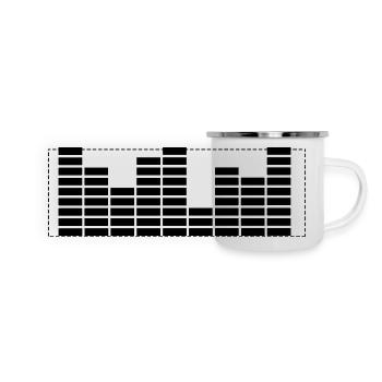 equalizer - Panorama Emaille-Tasse - Weiß - Vorne