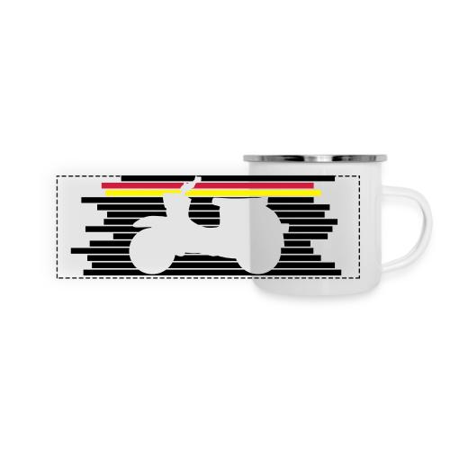 schwalbe streifen negativ - Panorama Emaille-Tasse