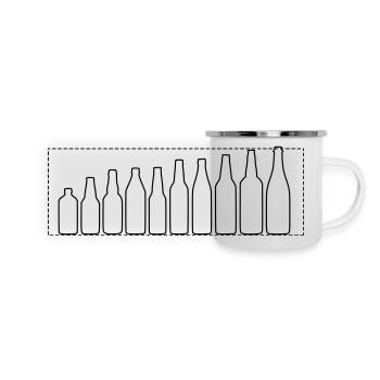 Bierflaschen - Panorama Emaille-Tasse - Weiß - Vorne