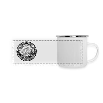 Fuji Black White - Panoramic Camper Mug - white - Front