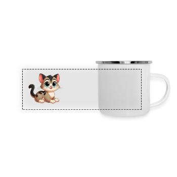 Kurzhaar 3 - Panorama Emaille-Tasse - Weiß - Vorne