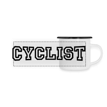 Cyclists - Panoramic Camper Mug - white/black - Front