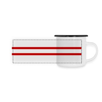 Austria Sports - Noir - Mug panoramique émaillé - blanc/noir - Devant