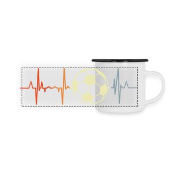 Football Heart palpitations - Panoramic Camper Mug - white/black - Front