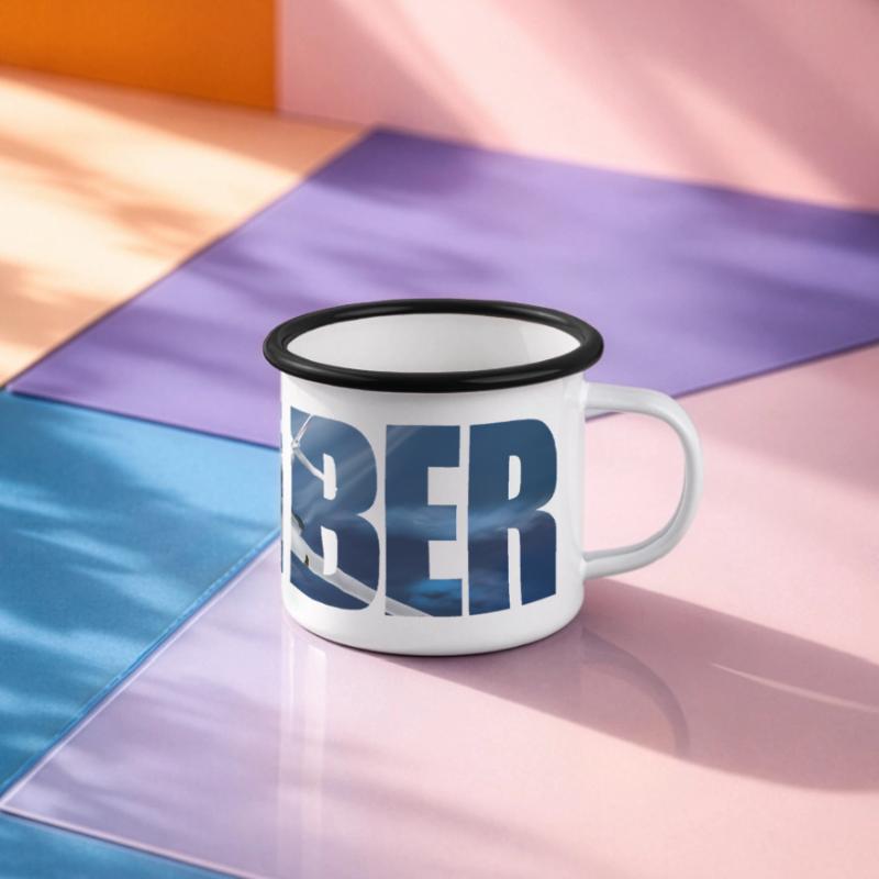 Bomber Tu-160 Panorama Emaille-Tasse