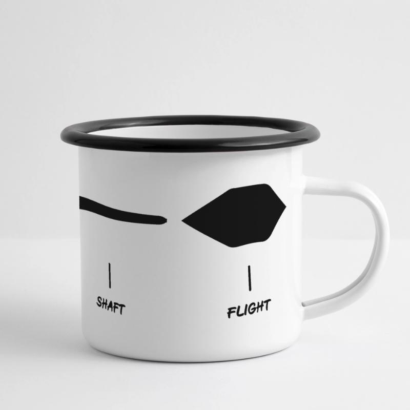 Explication de la fléchette Anatomie Conception de la fléchette Mug panoramique émaillé
