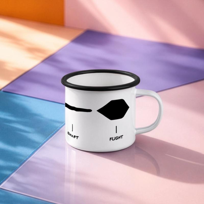 Explication de la fléchette Anatomie Conception de la fléchette Mug panoramique émaillé