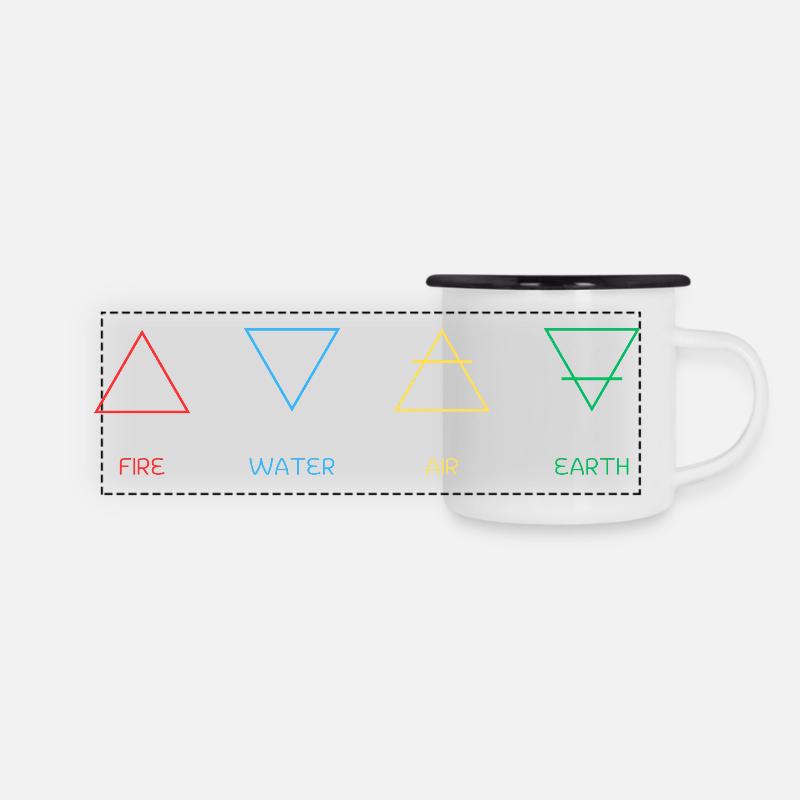 Four elements - Panoramic Camper Mug - white/black