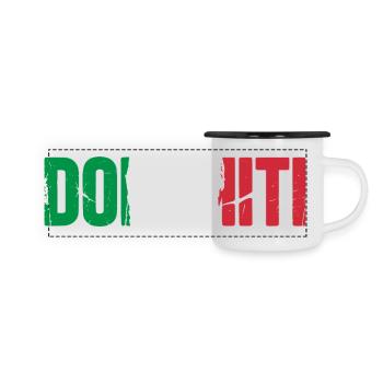 Dolomiti, Italie - Mug panoramique émaillé - blanc/noir - Devant