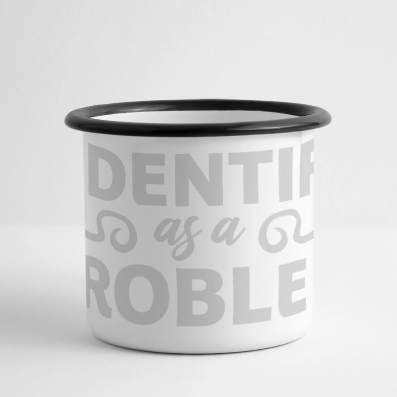 I Identify as a Problem Statement Frech Rebellisch Panorama Emaille-Tasse