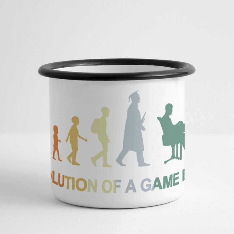 Game Dev Evolution Panorama Emaille-Tasse