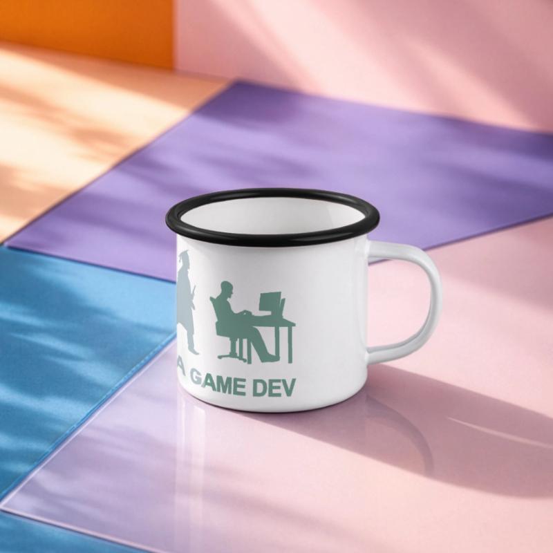 Game Dev Evolution Panorama Emaille-Tasse