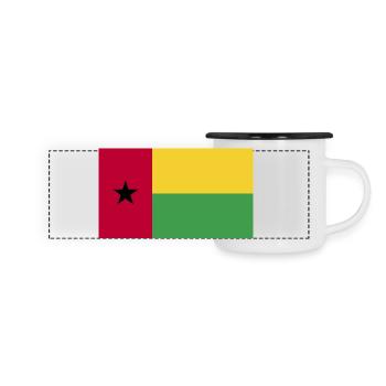 Guinea Bissau National Flag - Panoramic Camper Mug - white/black - Front