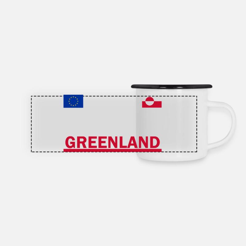 I Stand With Greenland - Panoramic Camper Mug - white/black