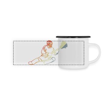 Lacrosse Goaltender Vintage - Panoramic Camper Mug - white/black - Front