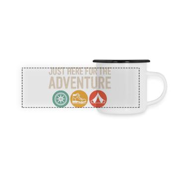 Just Here for the Adventure - Panoramic Camper Mug - white/black - Front