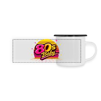 80s Neon Baby - Panoramic Camper Mug - white/black - Front
