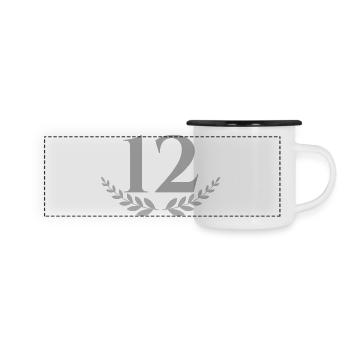 12 - Panoramic Camper Mug - white/black - Front