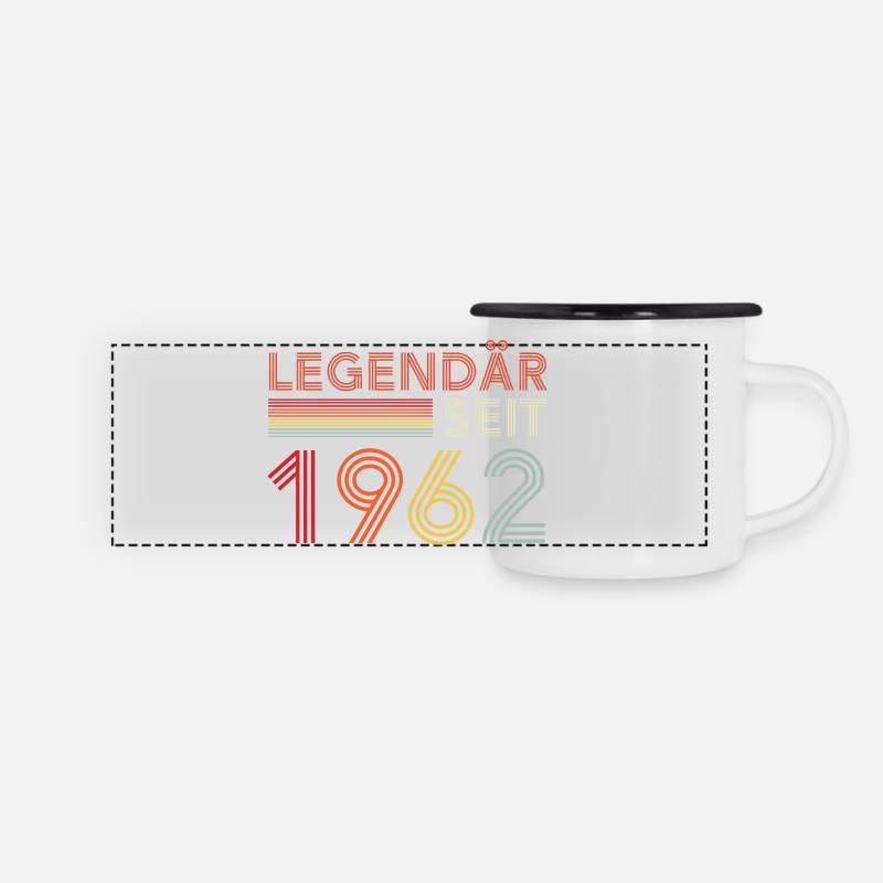 Legendary Since 1962 Man Birthday - Panoramic Camper Mug - white/black